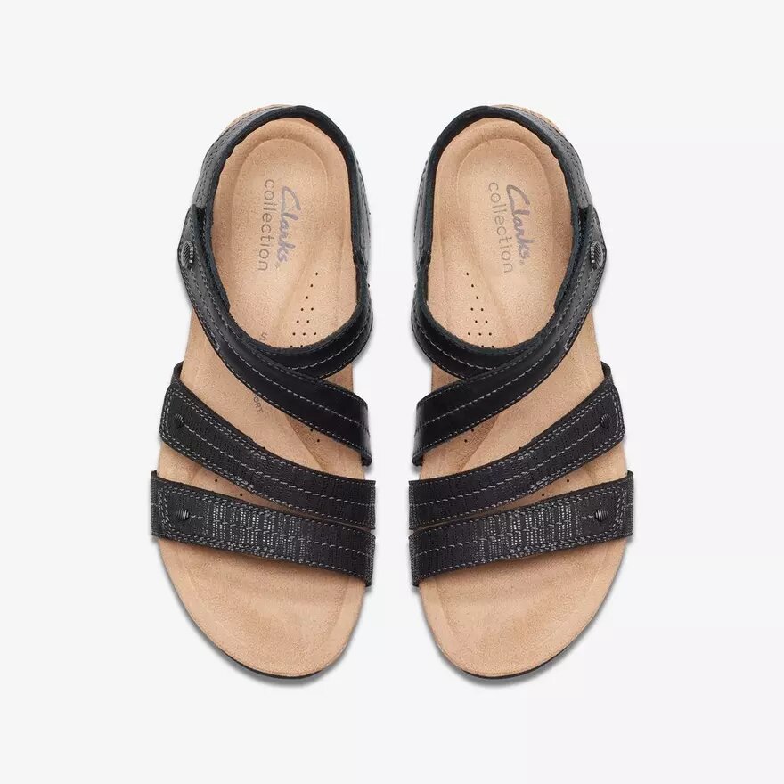 Calenne Clara Keilabsatz-Sandalen für Damen in Schwarz Calenne Clara Keilabsatz-Sandalen für Damen in Schwarz