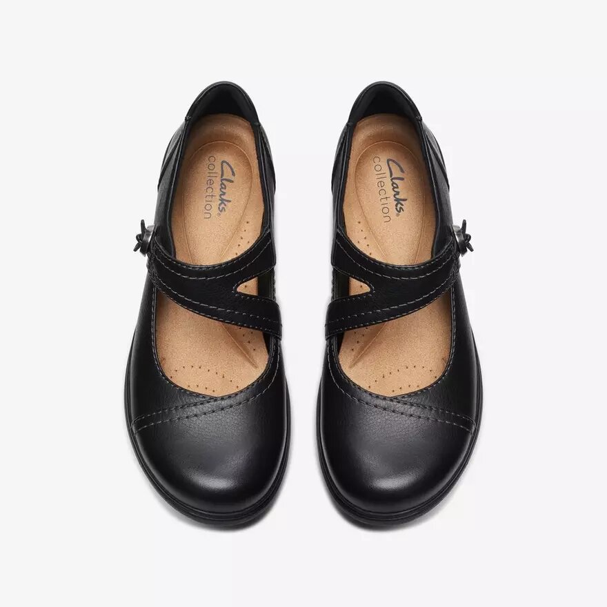 Carleigh Jane Spangenschuhe aus schwarzem Leder für Damen Carleigh Jane Spangenschuhe aus schwarzem Leder für Damen
