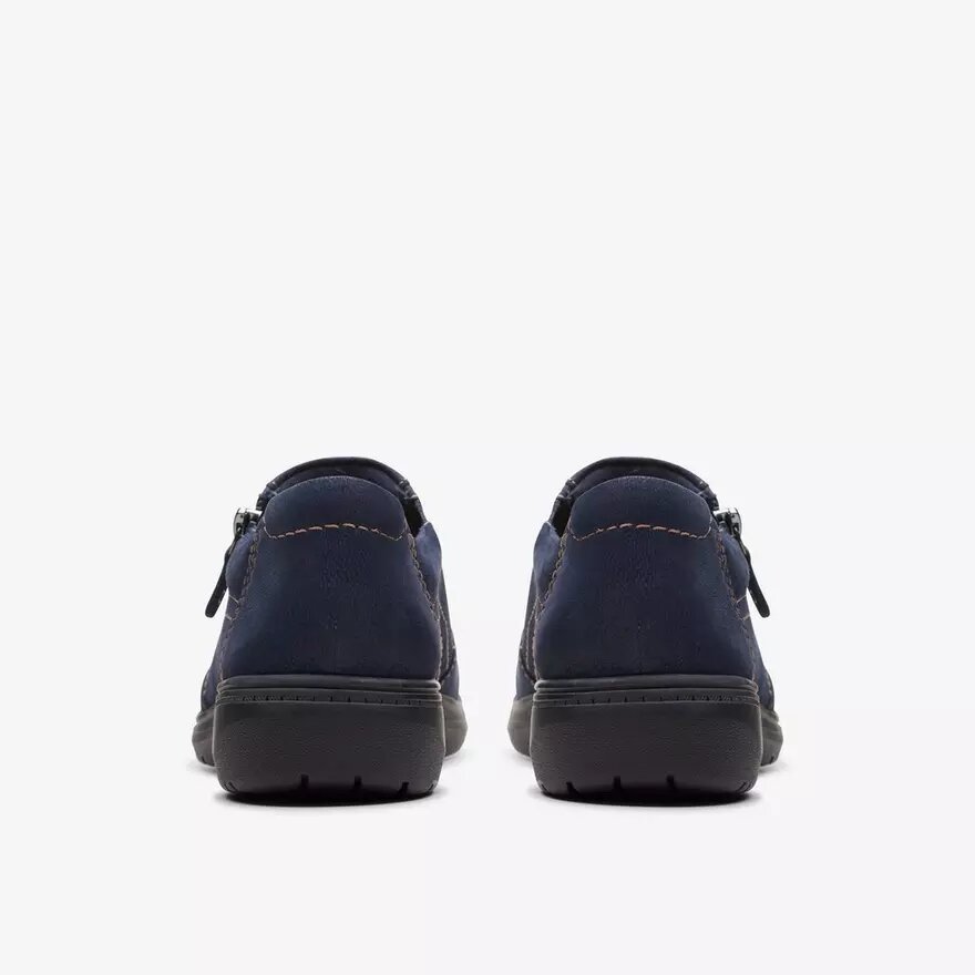 Carleigh Ray Damen-Slip-Ons aus marineblauem Nubukleder Carleigh Ray Damen-Slip-Ons aus marineblauem Nubukleder