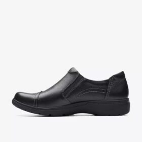 Carleigh Ray – Schwarze Leder-Slip-Ons für Damen