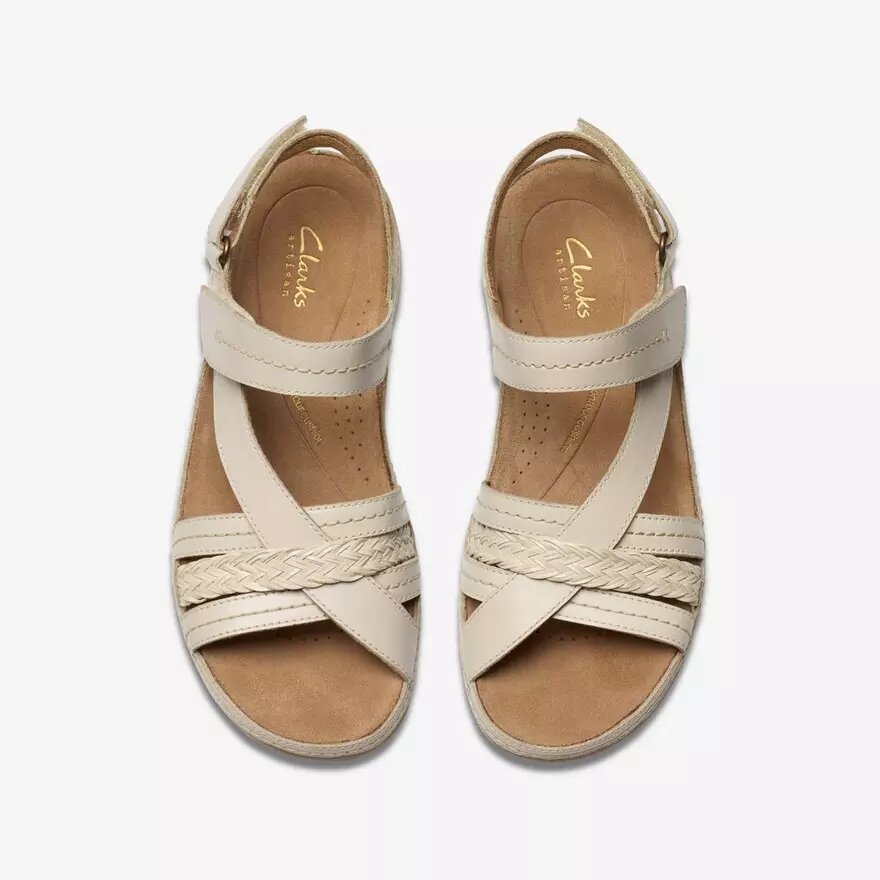 Cecily Strap – cremefarbene Riemchensandalen aus Leder für Damen Cecily Strap – cremefarbene Riemchensandalen aus Leder für Damen