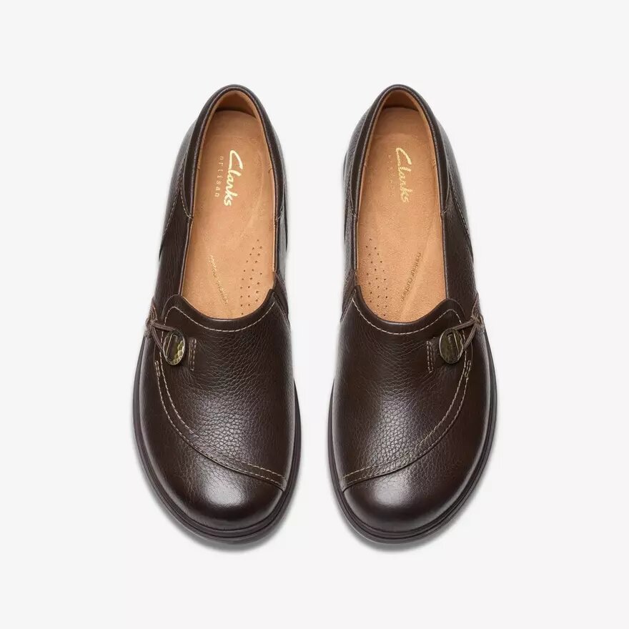 Certina Ease Damen-Slip-Ons aus dunkelbraunem Leder Certina Ease Damen-Slip-Ons aus dunkelbraunem Leder