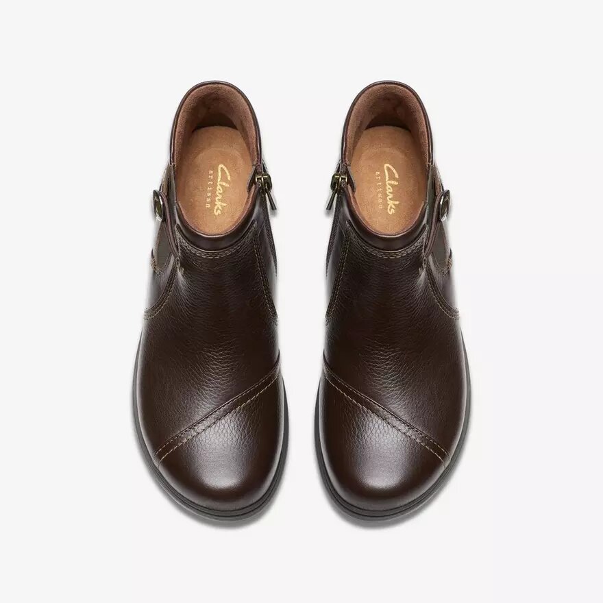 Certina Joy Damen-Stiefeletten aus dunkelbraunem Leder Certina Joy Damen-Stiefeletten aus dunkelbraunem Leder