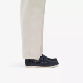 Charmouth Lace Herren-Bootsschuhe aus Nubukleder in Marineblau