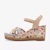 Chicly Floral – Weiße Keilabsatzschuhe für Damen Chicly Floral – Weiße Keilabsatzschuhe für Damen