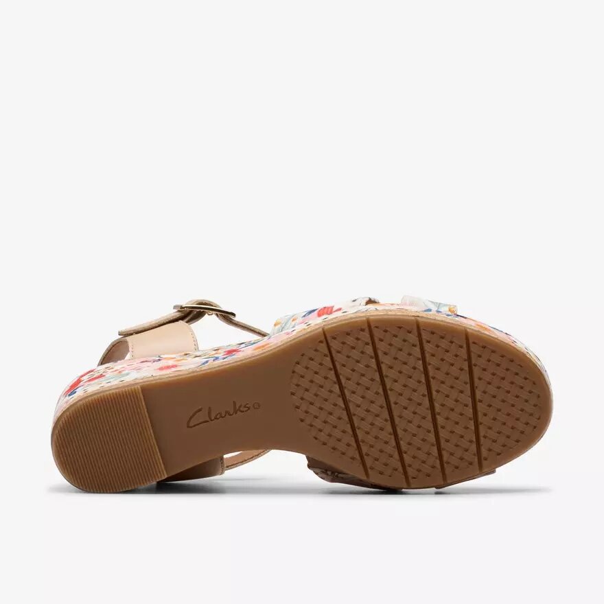 Chicly Floral – Weiße Keilabsatzschuhe für Damen Chicly Floral – Weiße Keilabsatzschuhe für Damen