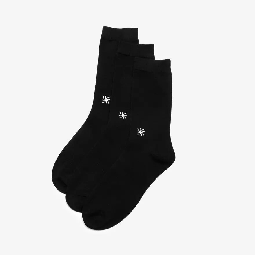 Cloud Steppers 3er-Pack Crew-Socken in Schwarz Cloud Steppers 3er-Pack Crew-Socken in Schwarz