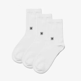 Cloud Steppers 3er-Pack Crew-Socken. Weiße Socken