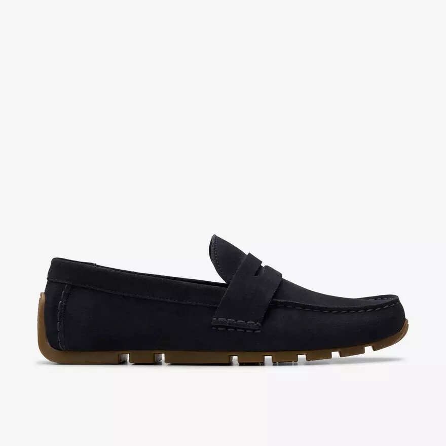 Corsley Bar Herren-Loafer aus marineblauem Wildleder Corsley Bar Herren-Loafer aus marineblauem Wildleder