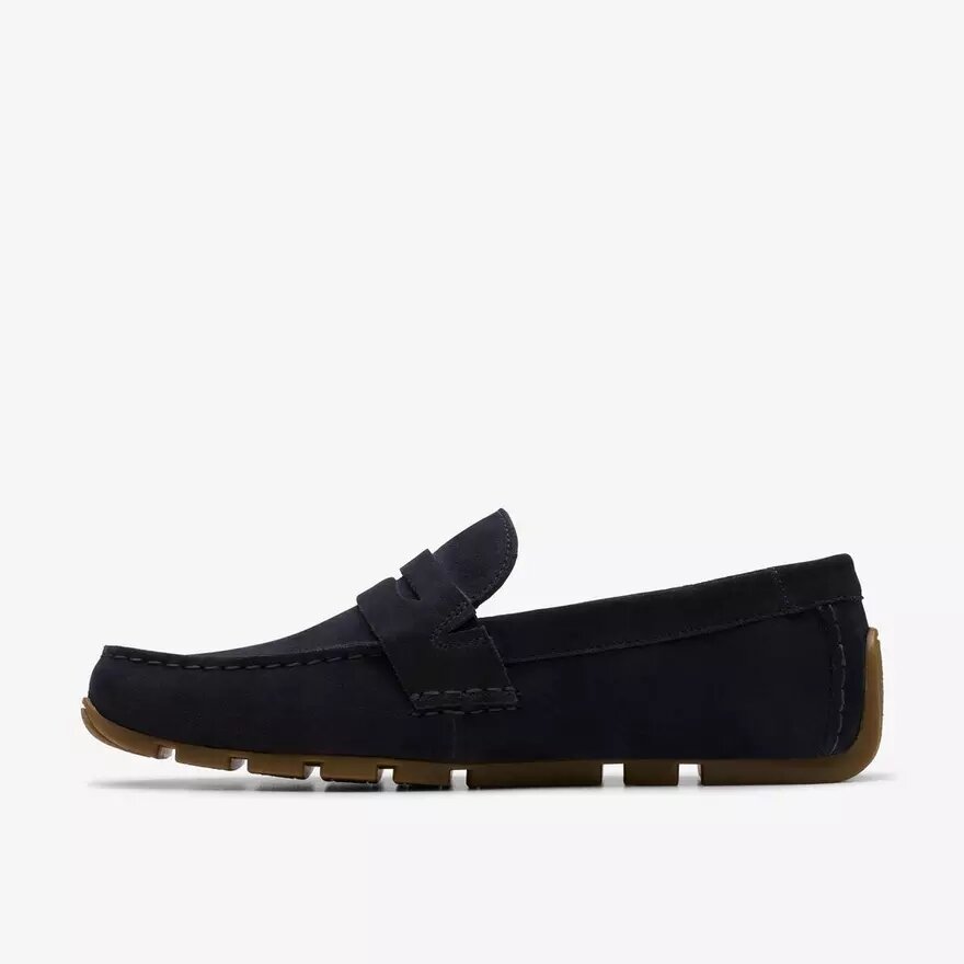 Corsley Bar Herren-Loafer aus marineblauem Wildleder Corsley Bar Herren-Loafer aus marineblauem Wildleder