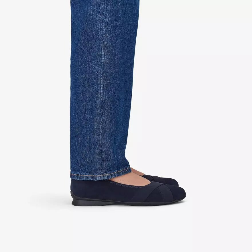 Damen-Ballerinas „Jazmynn Gem“ aus marineblauem Wildleder Damen-Ballerinas „Jazmynn Gem“ aus marineblauem Wildleder