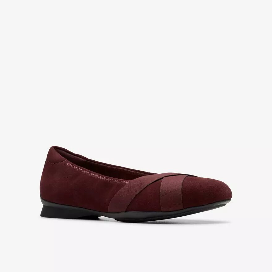 Damen-Ballerinas „Jazmynn Gem“ aus merlotfarbenem Wildleder Damen-Ballerinas „Jazmynn Gem“ aus merlotfarbenem Wildleder