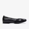 Damen-Ballerinas „Jazmynn Gem“ aus schwarzem Leder Damen-Ballerinas „Jazmynn Gem“ aus schwarzem Leder