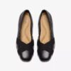 Damen-Ballerinas „Jazmynn Gem“ aus schwarzem Leder Damen-Ballerinas „Jazmynn Gem“ aus schwarzem Leder