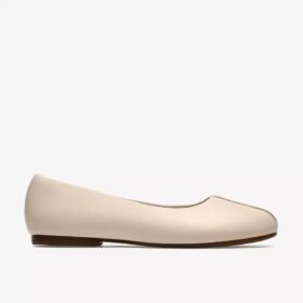Damen-Ballerinas „Livia Lily“ aus cremefarbenem Leder
