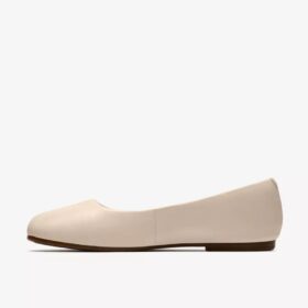 Damen-Ballerinas „Livia Lily“ aus cremefarbenem Leder