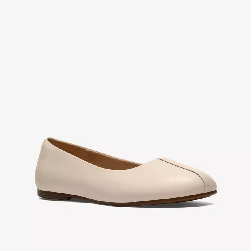 Damen-Ballerinas „Livia Lily“ aus cremefarbenem Leder Damen-Ballerinas „Livia Lily“ aus cremefarbenem Leder