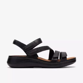 Damen Cecily Mix – Flache Sandale in schwarzer Kombination