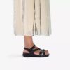 Damen Cecily Mix – Flache Sandale in schwarzer Kombination