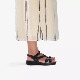 Damen Cecily Mix – Flache Sandale in schwarzer Kombination