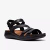 Damen Cecily Mix – Flache Sandale in schwarzer Kombination