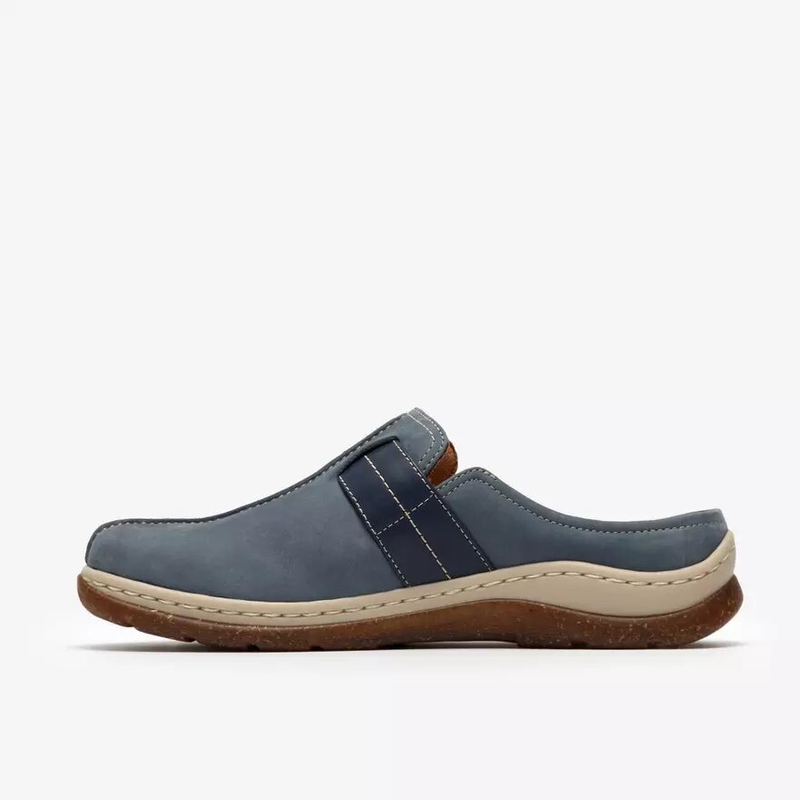 Damen-Clog „Orlene“ in Denimblau aus Nubukleder – Clogs & Pantoletten Damen-Clog „Orlene“ in Denimblau aus Nubukleder – Clogs & Pantoletten