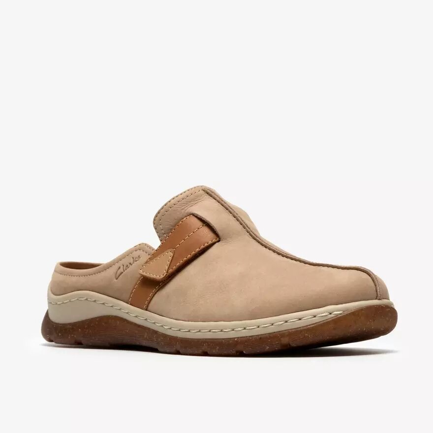 Damen-Clog „Orlene“ in Taupe – Nubuk-Clogs & Pantoletten Damen-Clog „Orlene“ in Taupe – Nubuk-Clogs & Pantoletten