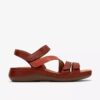 Damen-Flache Sandalen „Cecily Mix“ in gebranntem Orange Damen-Flache Sandalen „Cecily Mix“ in gebranntem Orange