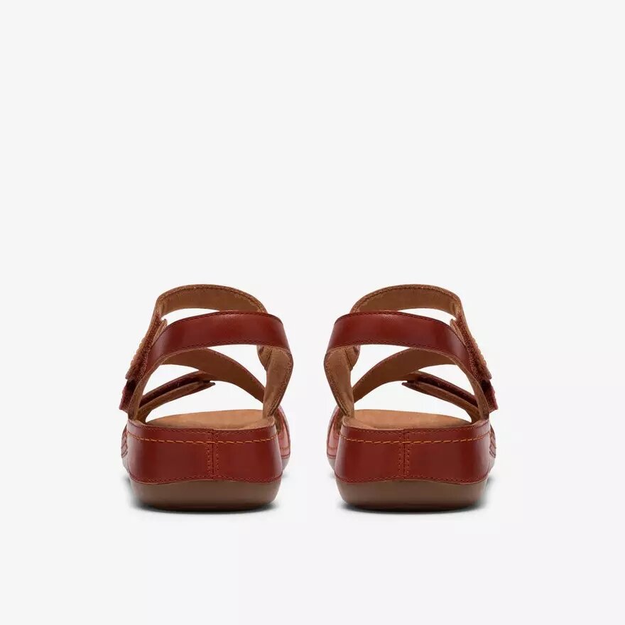 Damen-Flache Sandalen „Cecily Mix“ in gebranntem Orange Damen-Flache Sandalen „Cecily Mix“ in gebranntem Orange