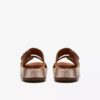 Damen-Flache Sandalen „Cecily Step“ aus champagnerfarbenem Leder Damen-Flache Sandalen „Cecily Step“ aus champagnerfarbenem Leder