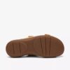 Damen-Flache Sandalen „Cecily Step“ aus hellbeigem Nubukleder