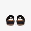 Damen-Flache Sandalen „Cecily Step“ aus schwarzem Nubukleder Damen-Flache Sandalen „Cecily Step“ aus schwarzem Nubukleder