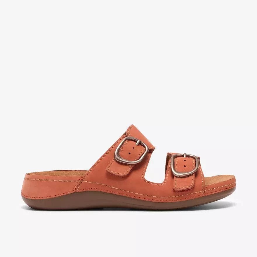 Damen-Flache Sandalen „Cecily Step“ in Burnt Orange Damen-Flache Sandalen „Cecily Step“ in Burnt Orange