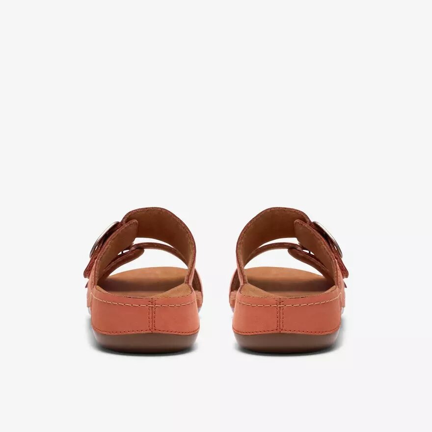 Damen-Flache Sandalen „Cecily Step“ in Burnt Orange Damen-Flache Sandalen „Cecily Step“ in Burnt Orange