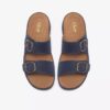 Damen-Flache Sandalen „Cecily Step“ in Marineblau aus Nubukleder