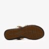 Damen-Flache Sandalen „Kitly Pearl“ aus champagnerfarbenem Leder