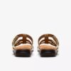 Damen-Flache Sandalen „Kitly Pearl“ aus champagnerfarbenem Leder