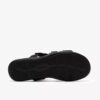 Damen-Flache Sandalen „Kitly Pearl“ in Schwarz, Lackleder