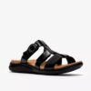 Damen-Flache Sandalen „Kitly Pearl“ in Schwarz, Lackleder