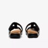 Damen-Flache Sandalen „Kitly Pearl“ in Schwarz, Lackleder