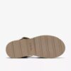 Damen-Flache Sandalen „Orinoco3 Cross“ aus cremefarbenem Leder