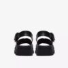 Damen-Flache Sandalen „Orinoco3 Cross“ aus schwarzem Leder