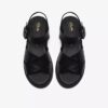 Damen-Flache Sandalen „Orinoco3 Cross“ aus schwarzem Leder