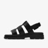 Damen-Flache Sandalen „Orinoco3 Strap“ aus schwarzem Leder