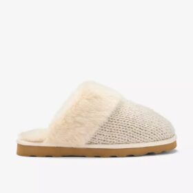 Damen-Hausschuhe „Stockinette“ in Khaki