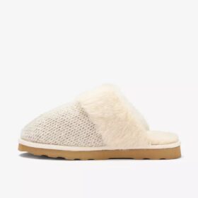 Damen-Hausschuhe „Stockinette“ in Khaki