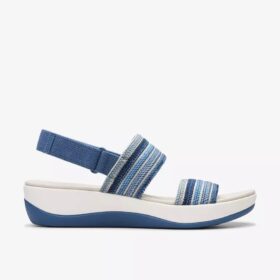 Damen-Keilabsatzsandalen „Arla Stroll Blue“ von Cloudsteppers™