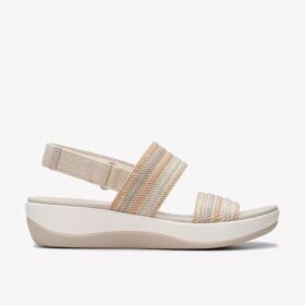 Damen-Keilabsatzsandalen „Arla Stroll“ in Beige aus der Cloudsteppers™-Kollektion