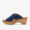 Damen-Keilabsatzsandalen „Seannah Nora“ in Dark Denim Damen-Keilabsatzsandalen „Seannah Nora“ in Dark Denim