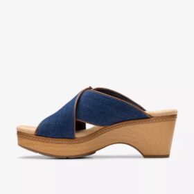 Damen-Keilabsatzsandalen „Seannah Nora“ in Dark Denim